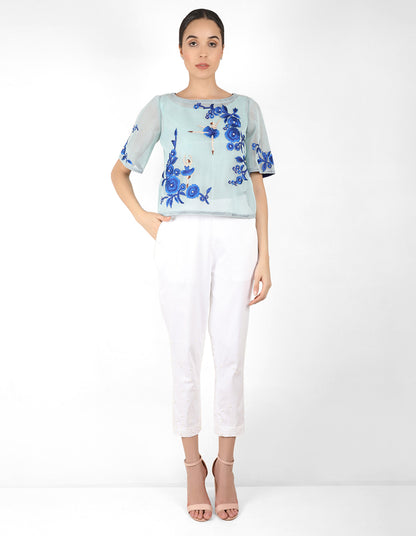 The Bellerina square cut blouse - Blue