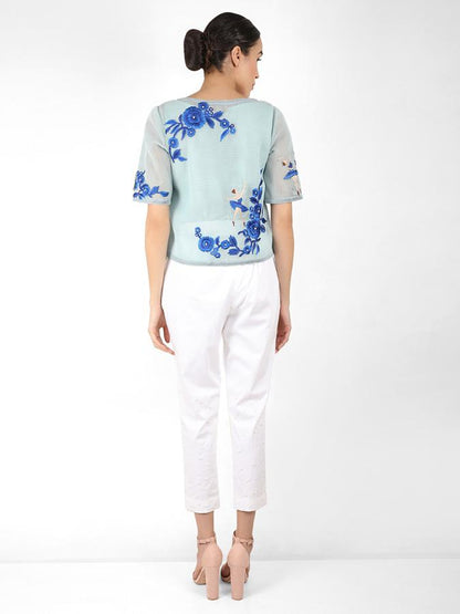 The Bellerina square cut blouse - Blue
