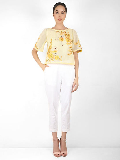 The Bellerina square cut blouse - Yellow