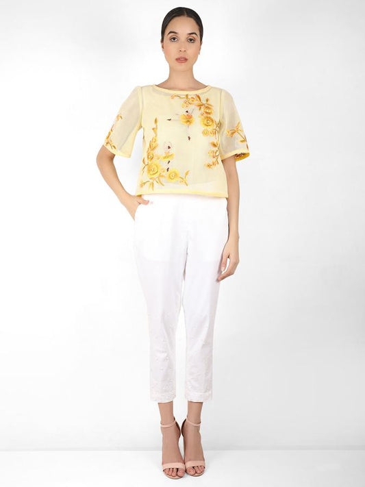 The Bellerina square cut blouse - Yellow