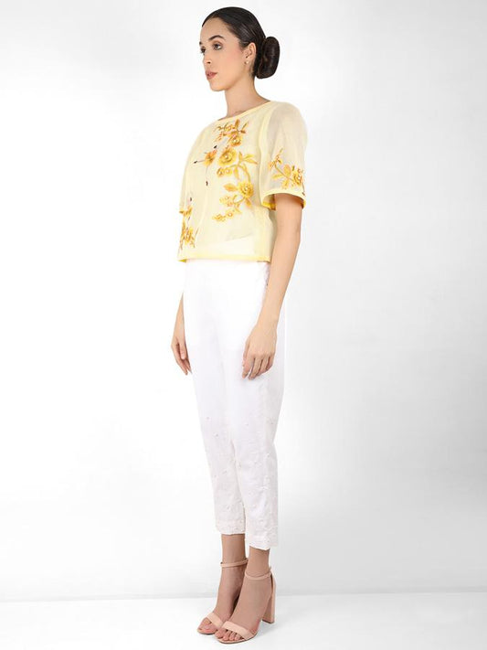 The Bellerina square cut blouse - Yellow