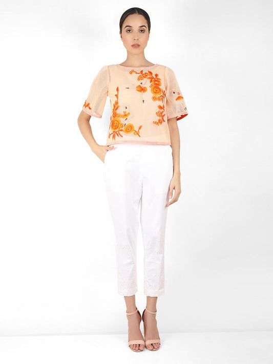 The Bellerina square cut blouse - Peach