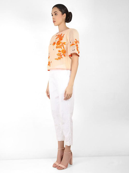 The Bellerina square cut blouse - Peach
