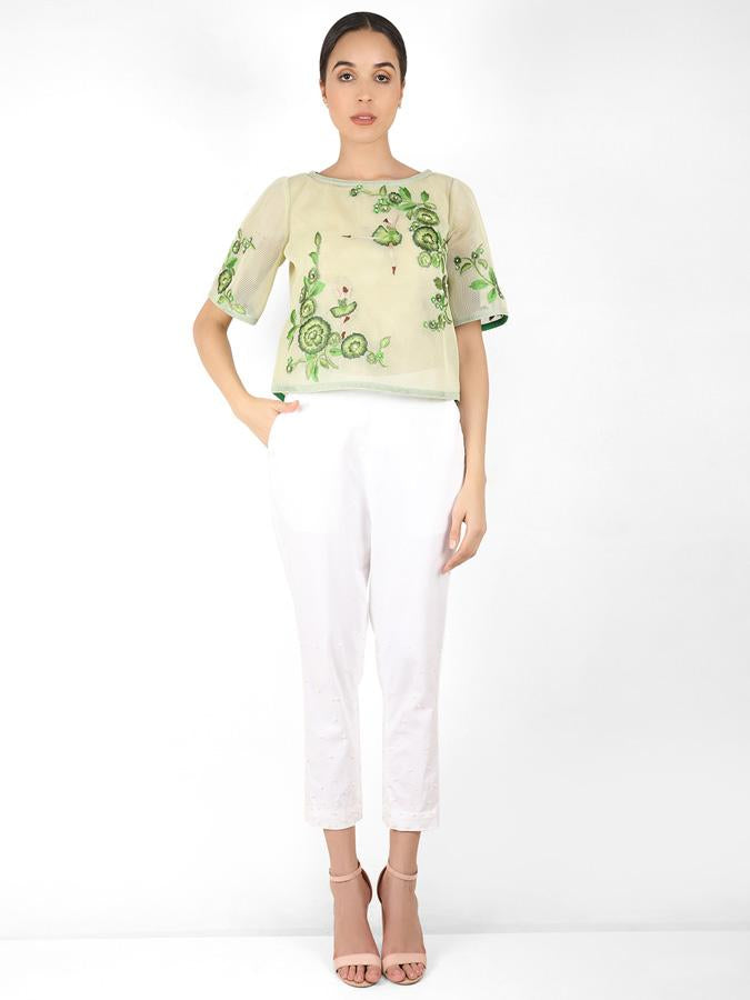 The Bellerina square cut blouse - Green