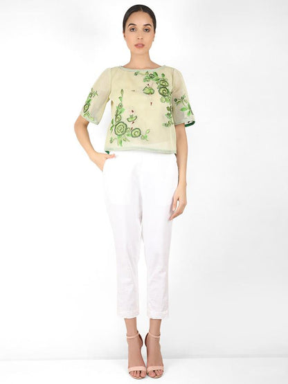The Bellerina square cut blouse - Green