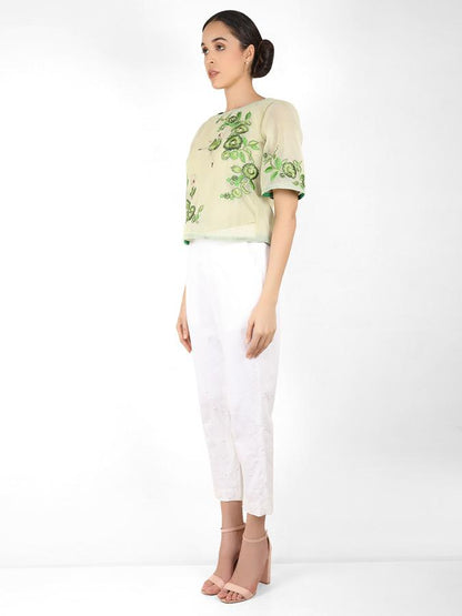 The Bellerina square cut blouse - Green