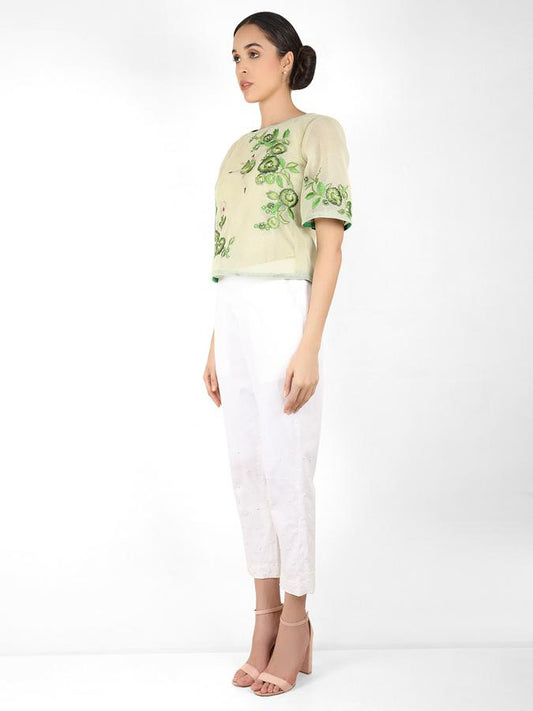 The Bellerina square cut blouse - Green