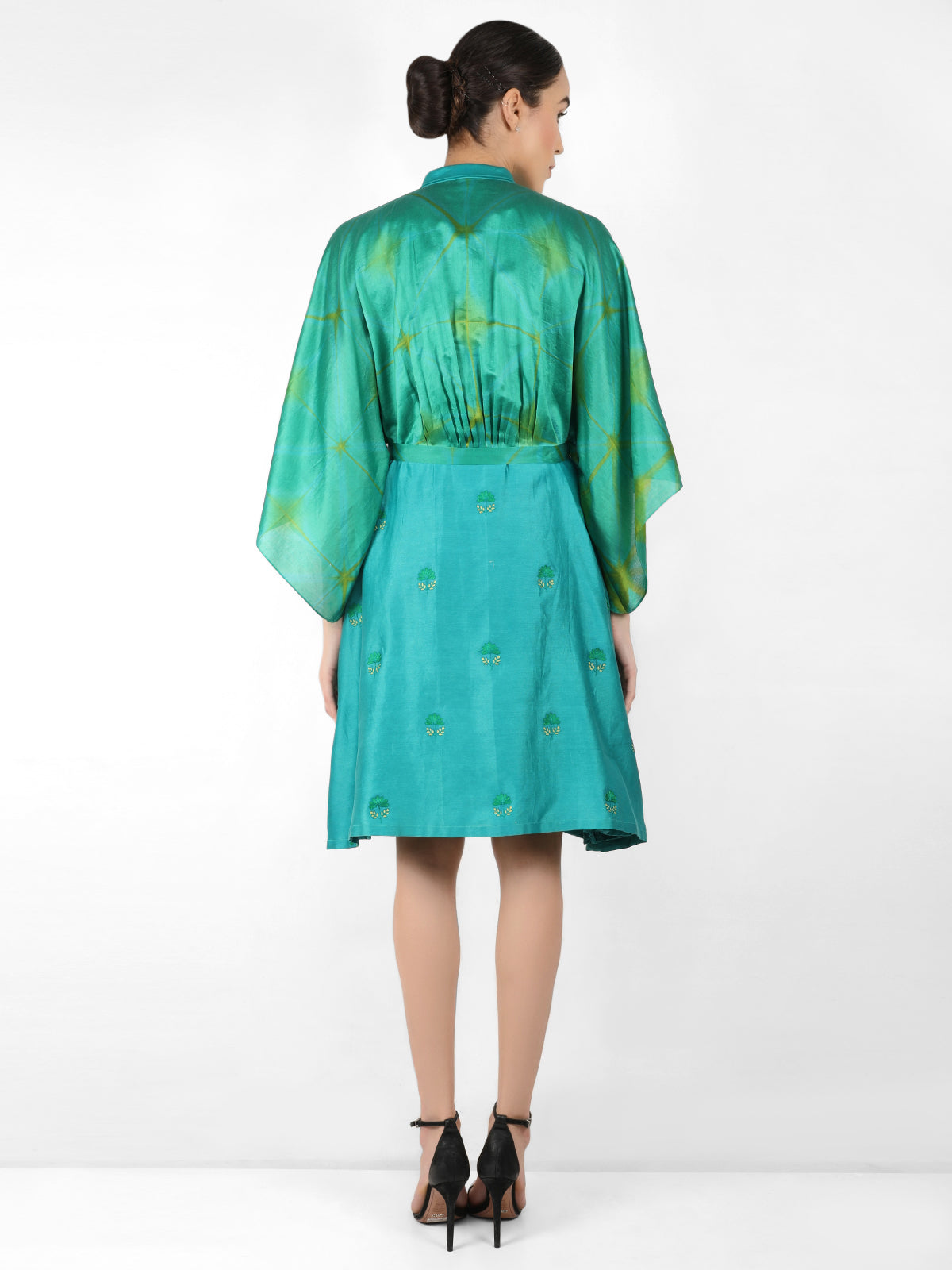 Kaleidoscopic shirt tunic - Deep Green