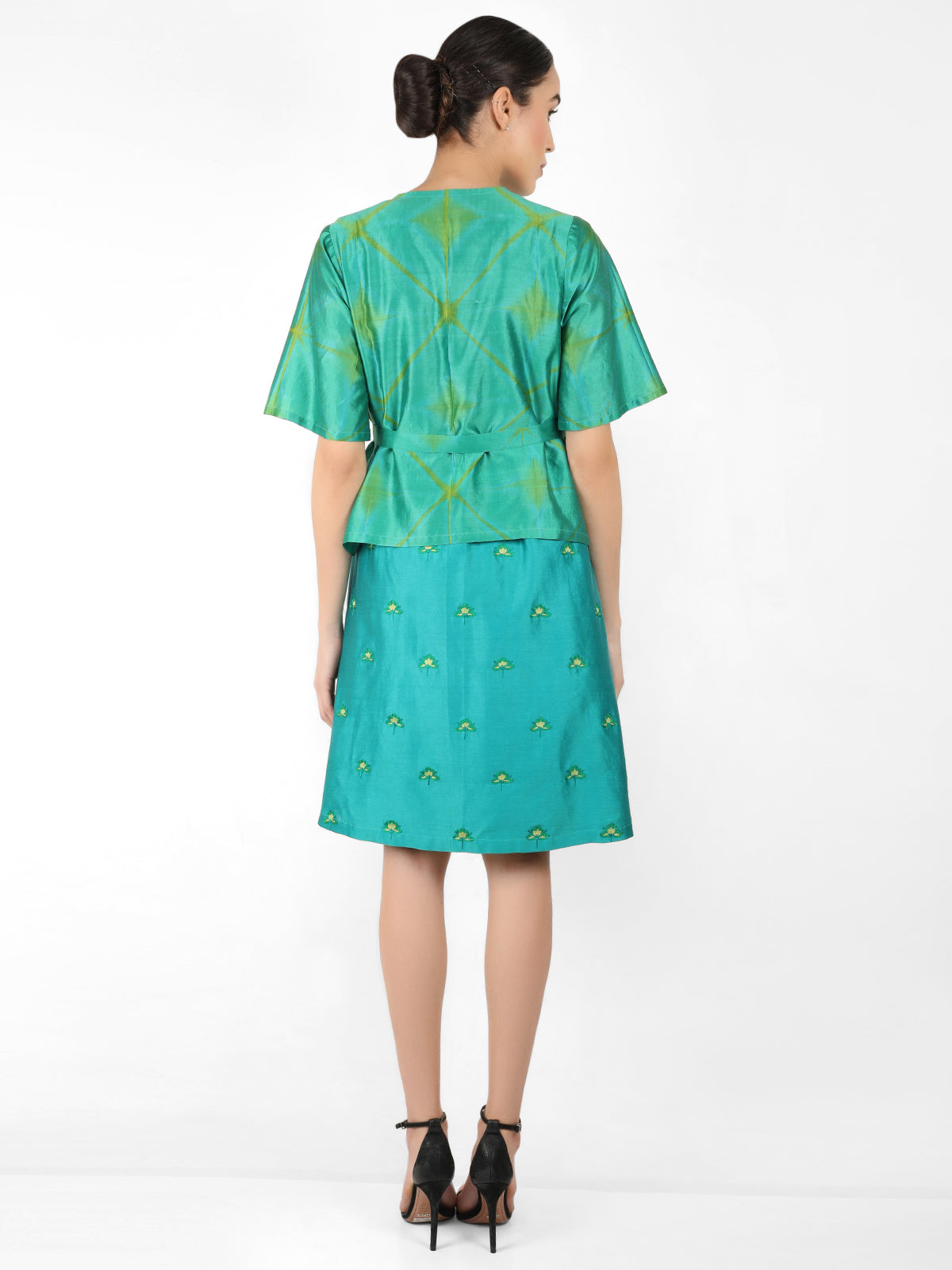 Kaleidoscopic jacket tunic - Deep Green & Deep Sea Blue