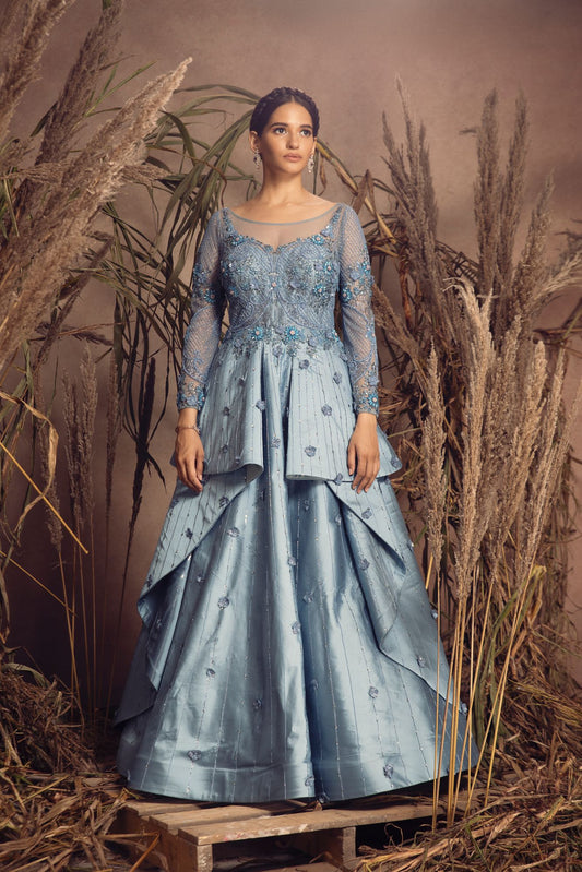 Sky Blue Tafta Gown