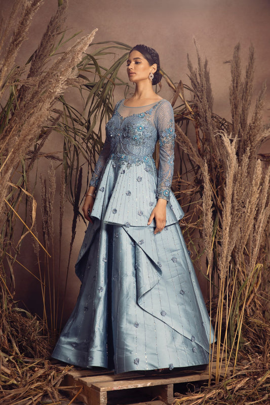 Sky Blue Tafta Gown