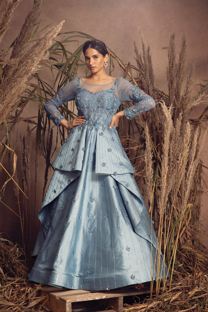 Sky Blue Tafta Gown