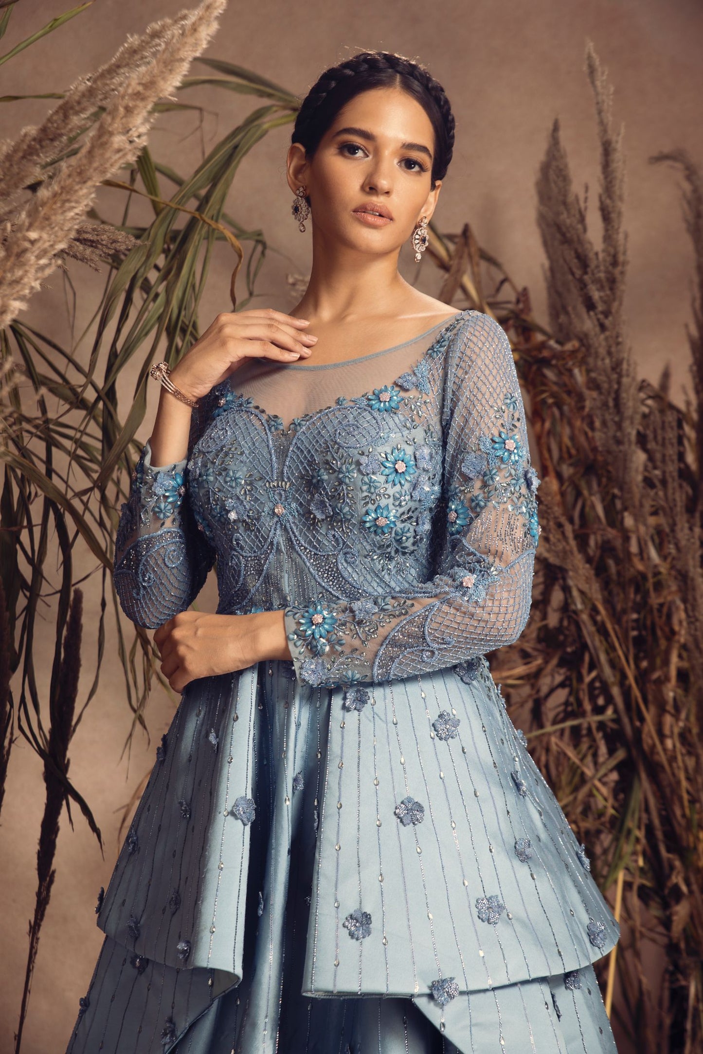 Sky Blue Tafta Gown