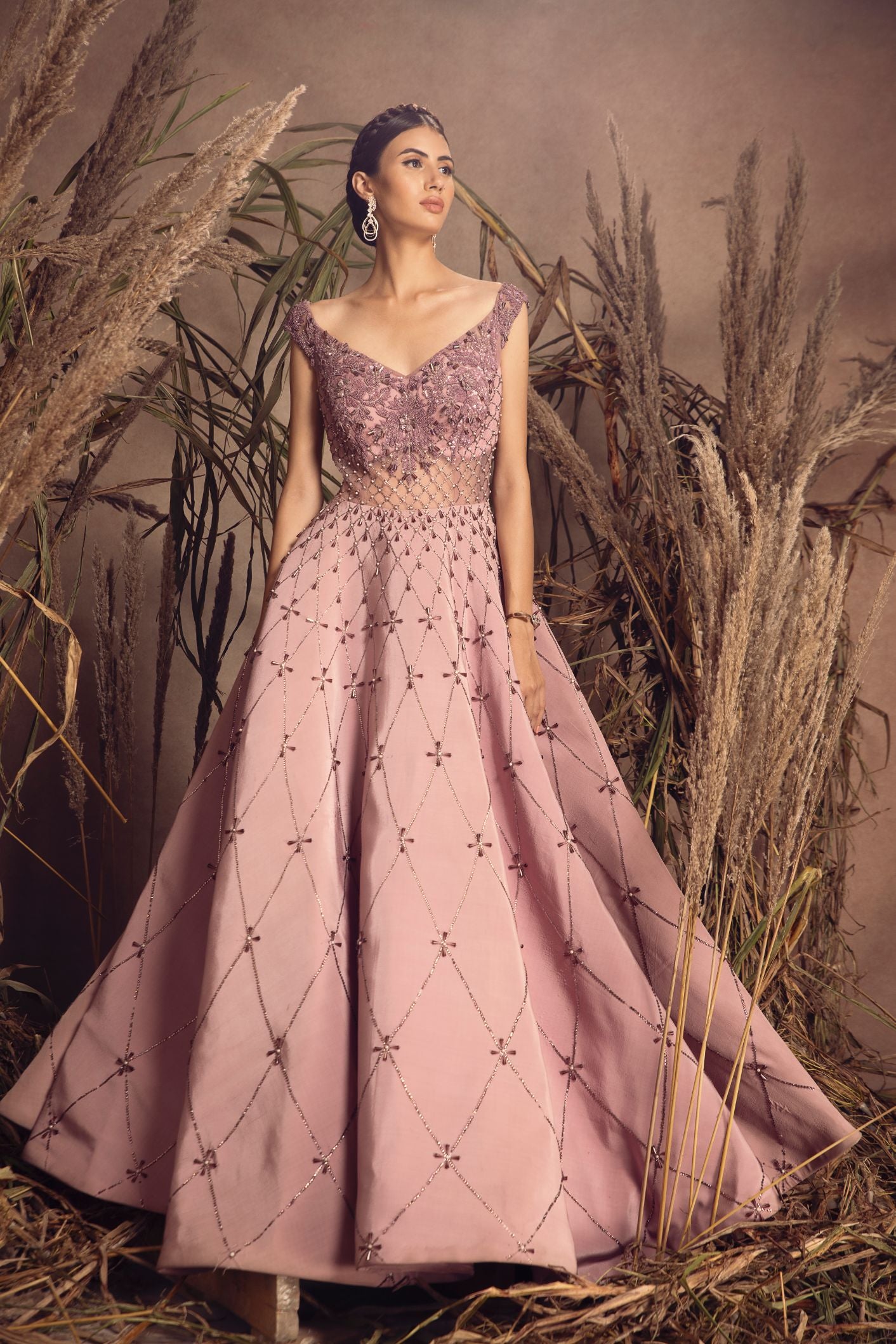 Lavender Crepe Gown