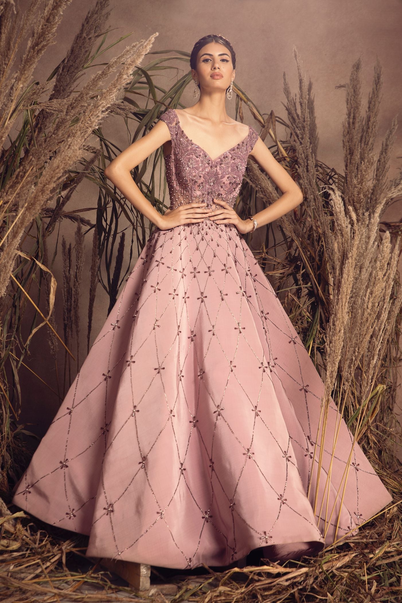 Lavender Crepe Gown