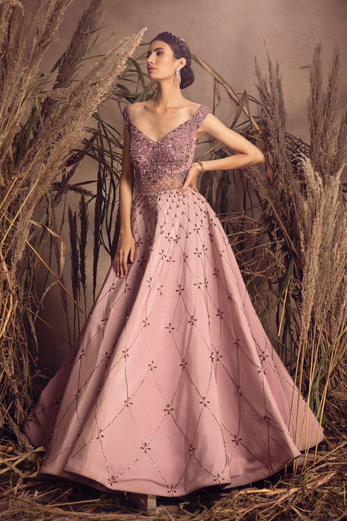 Lavender Crepe Gown