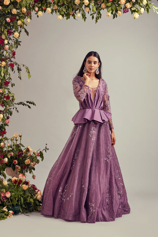 Purple Organza Gown