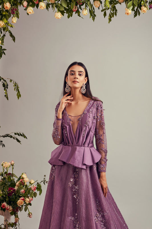 Purple Organza Gown