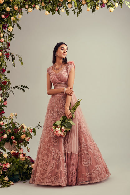 Rose Gold Lehnga