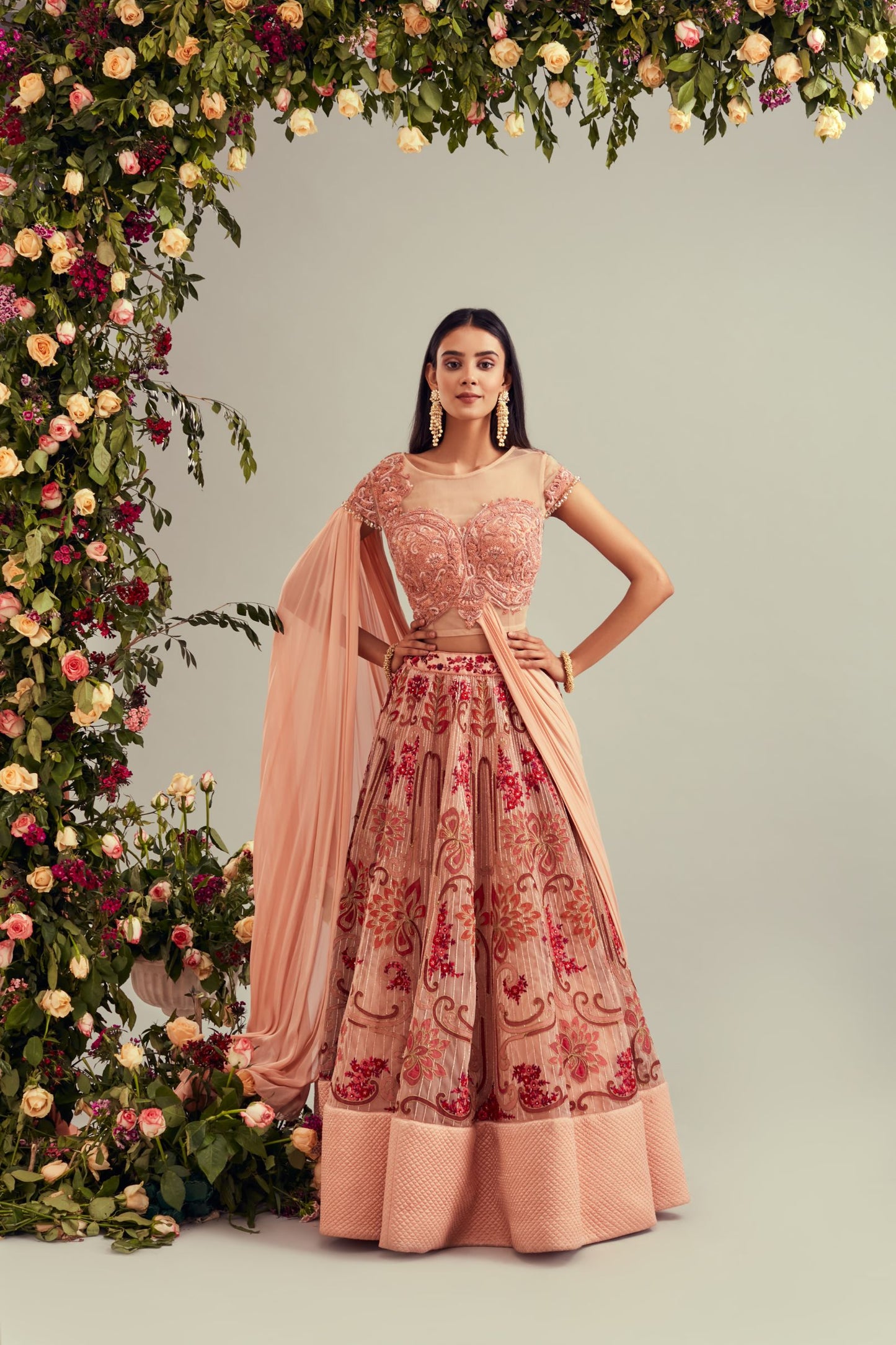 Peach Lehenga