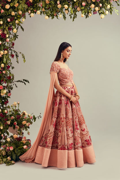 Peach Lehenga