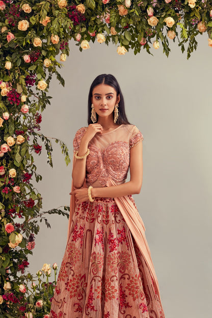 Peach Lehenga
