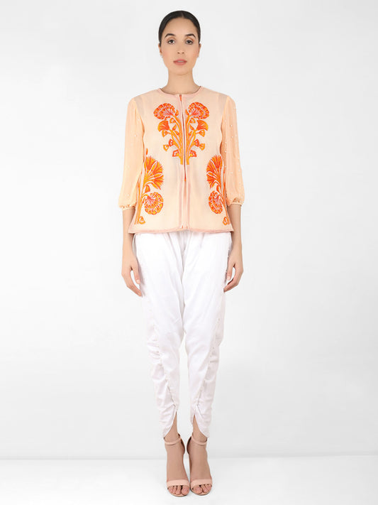 Summer Geo-Net Jacket - Peach