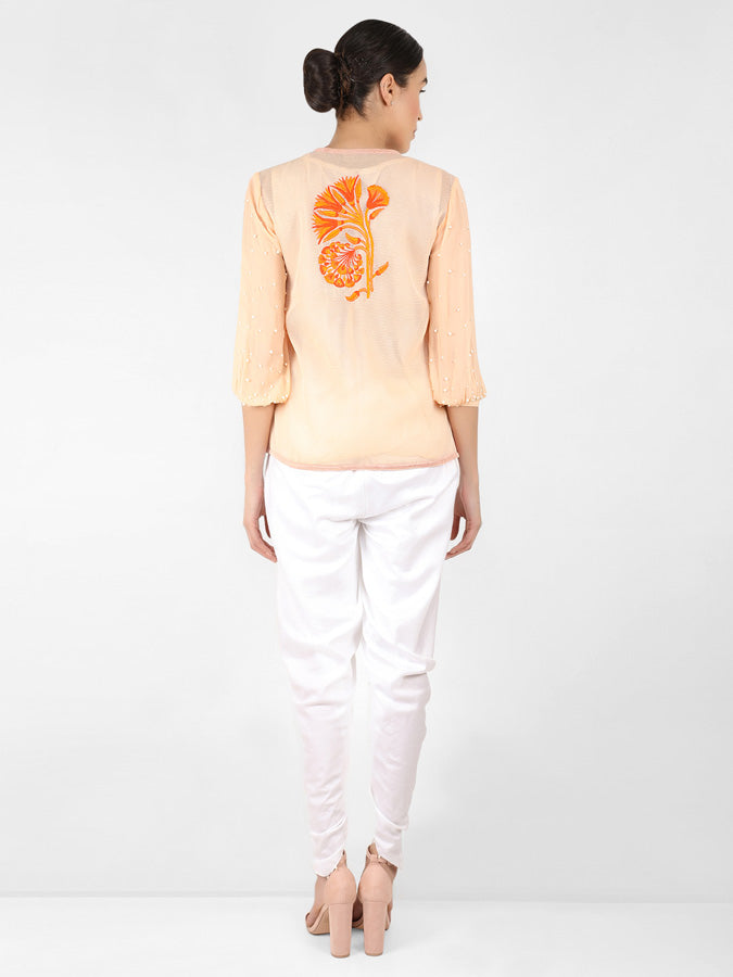Summer Geo-Net Jacket - Peach